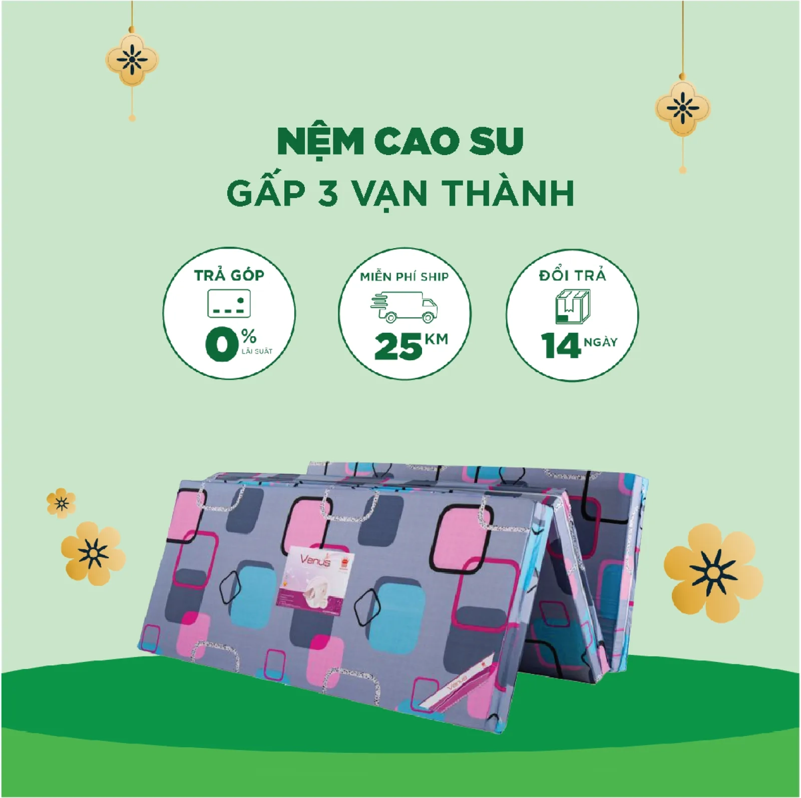 Ảnh sản phẩm Nệm cao su gấp 3 Vạn Thành