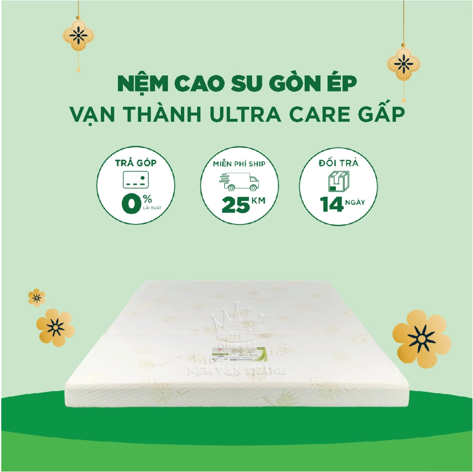 Ảnh sản phẩm Nệm cao su gòn ép Vạn Thành Ultra Care gấp