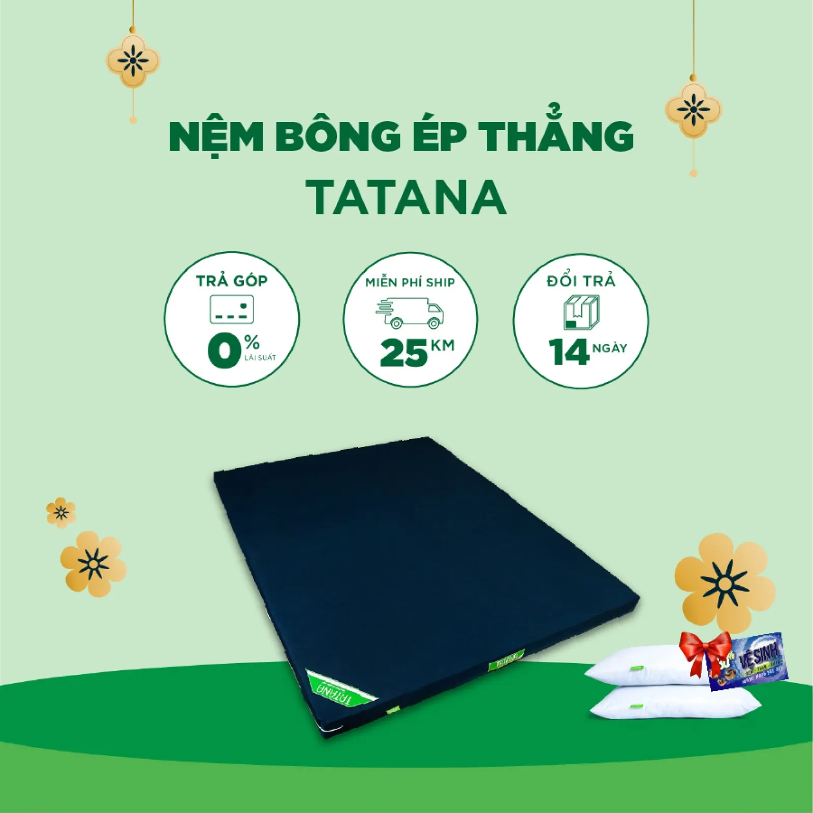 Ảnh sản phẩm Nệm Bông Ép Thẳng TATANA