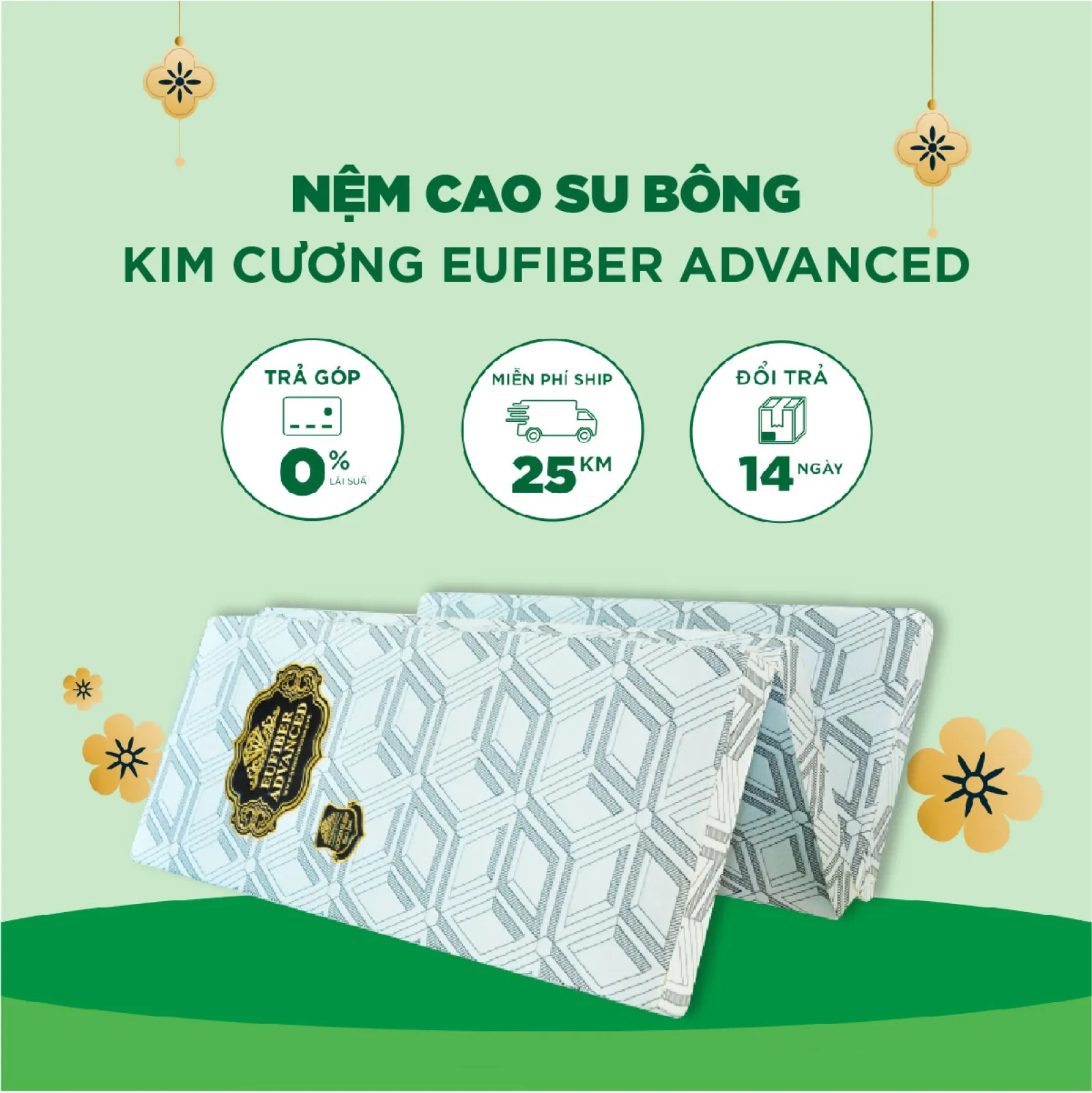 Ảnh sản phẩm Nệm Cao Su Bông Kim Cương Eufiber Advanced