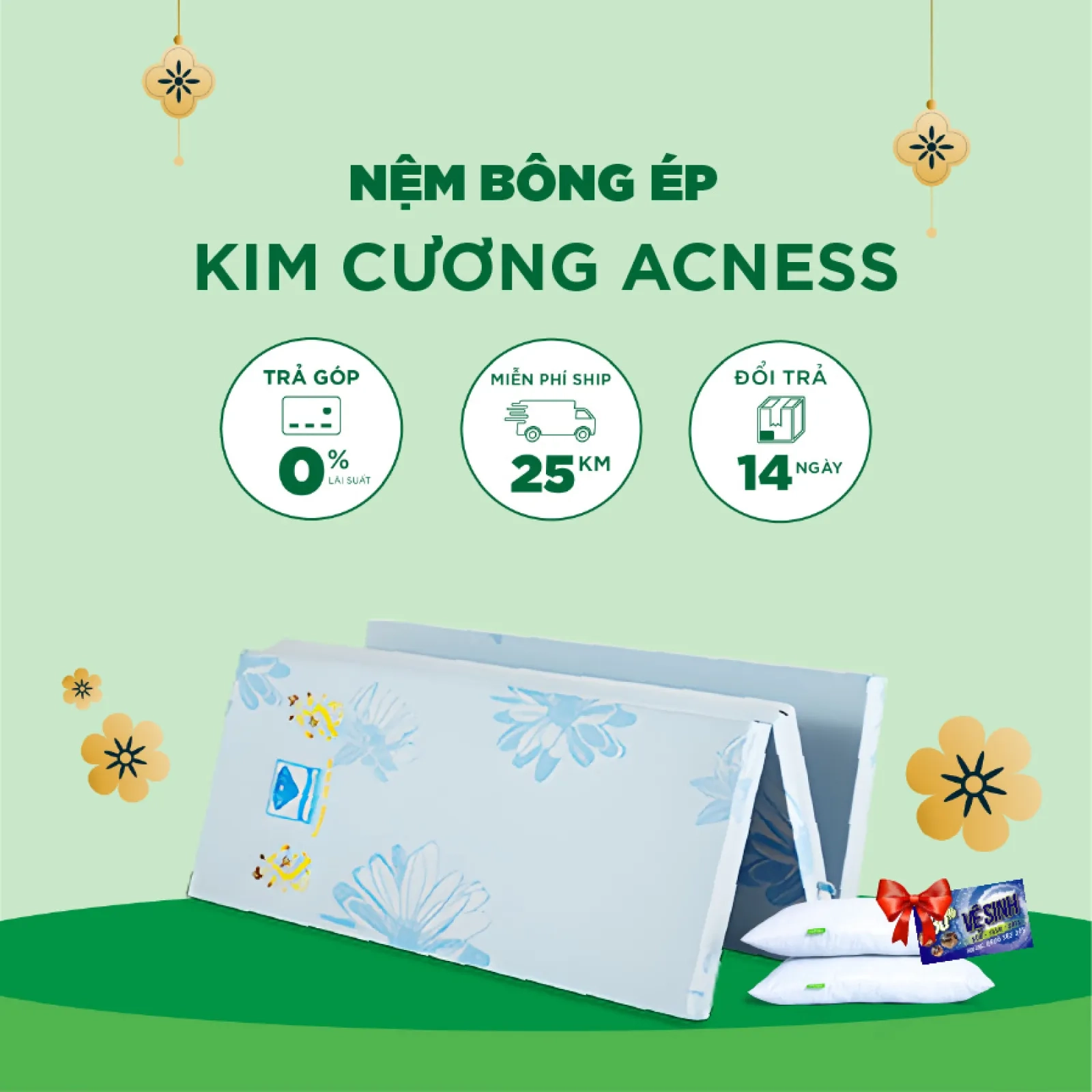 Ảnh sản phẩm Nệm Bông Ép Kim Cương Acness