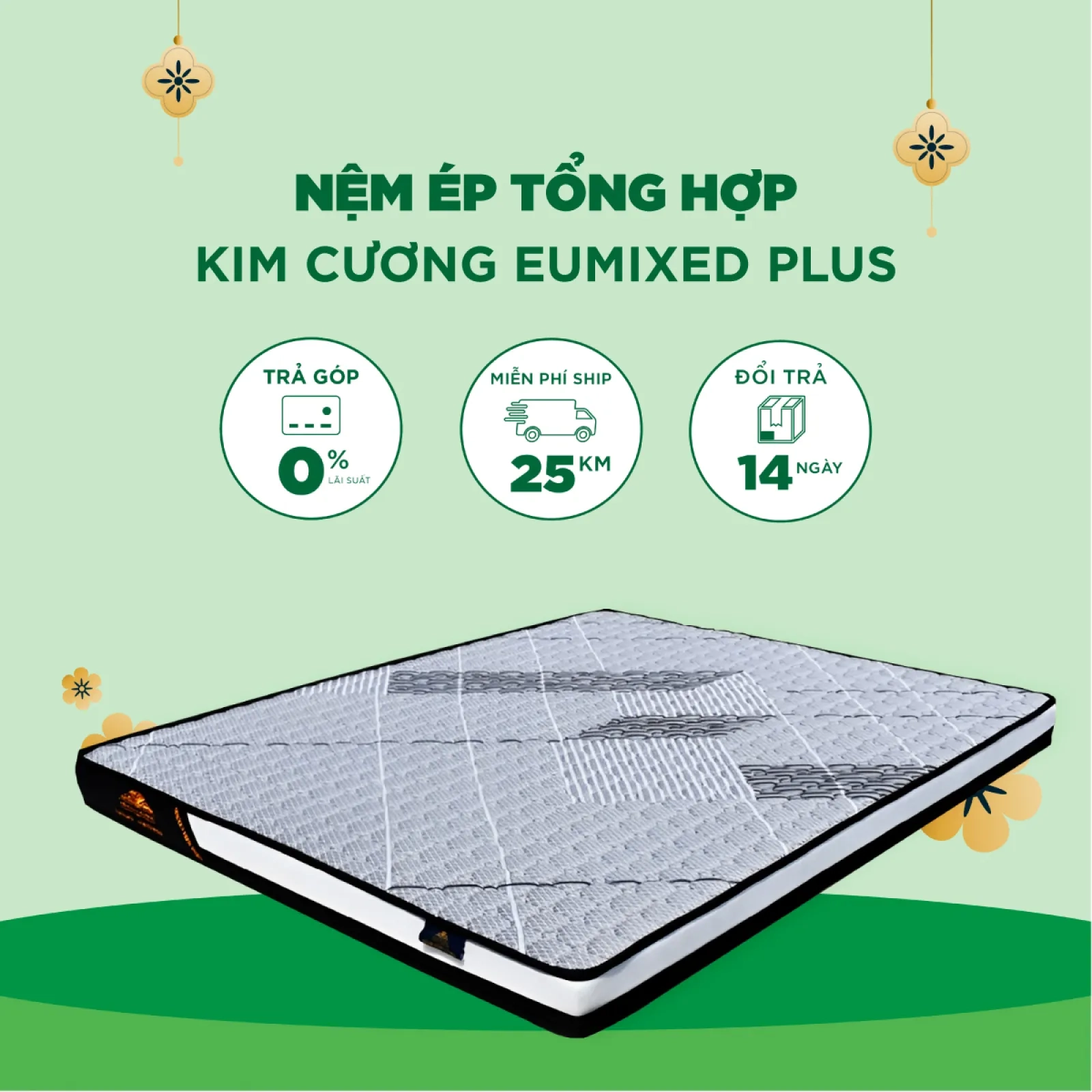 Ảnh sản phẩm Nệm Ép Tổng Hợp Kim Cương Eumixed Plus