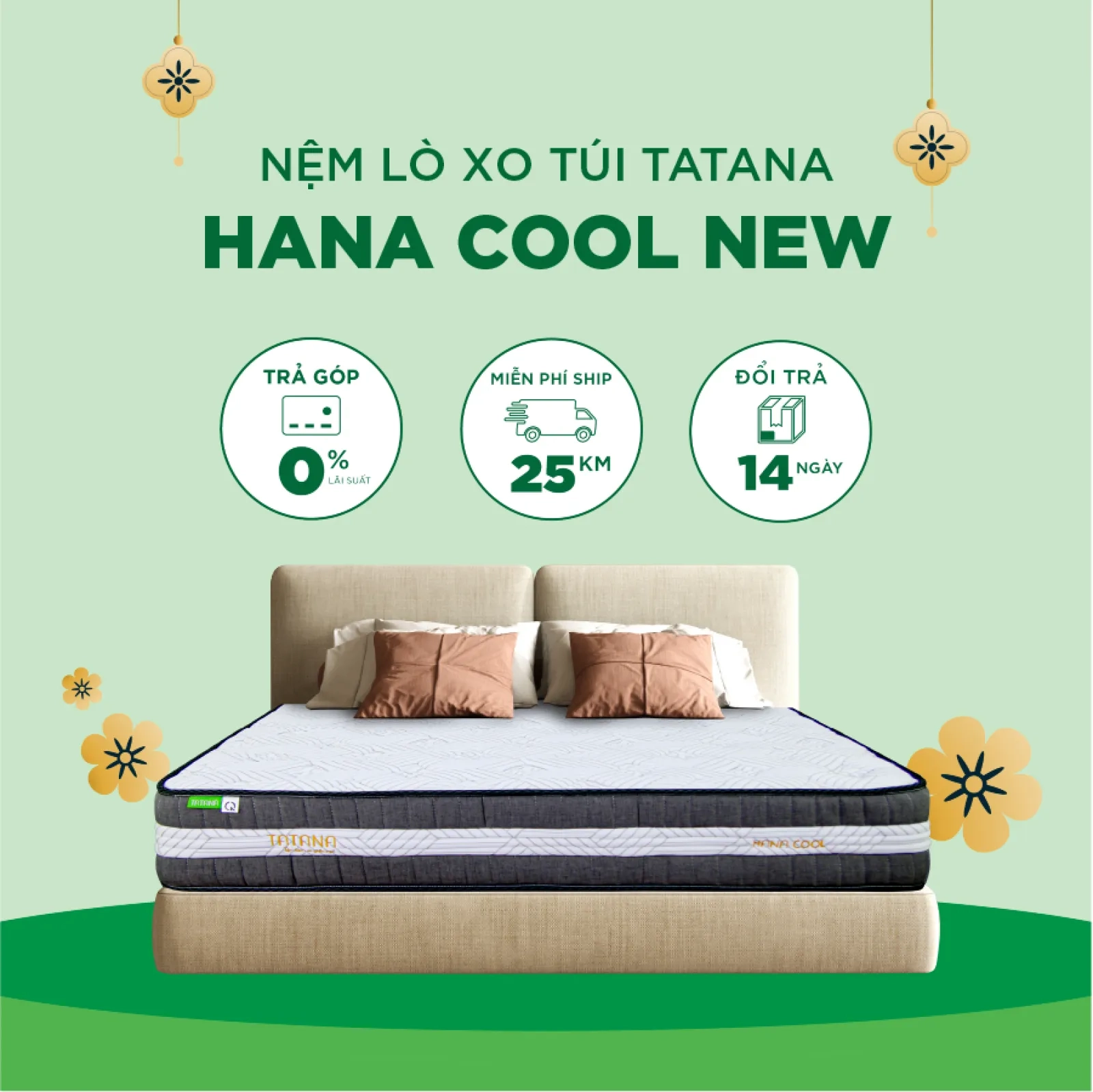 Ảnh sản phẩm Nệm lò xo túi Tatana Hana Cool New