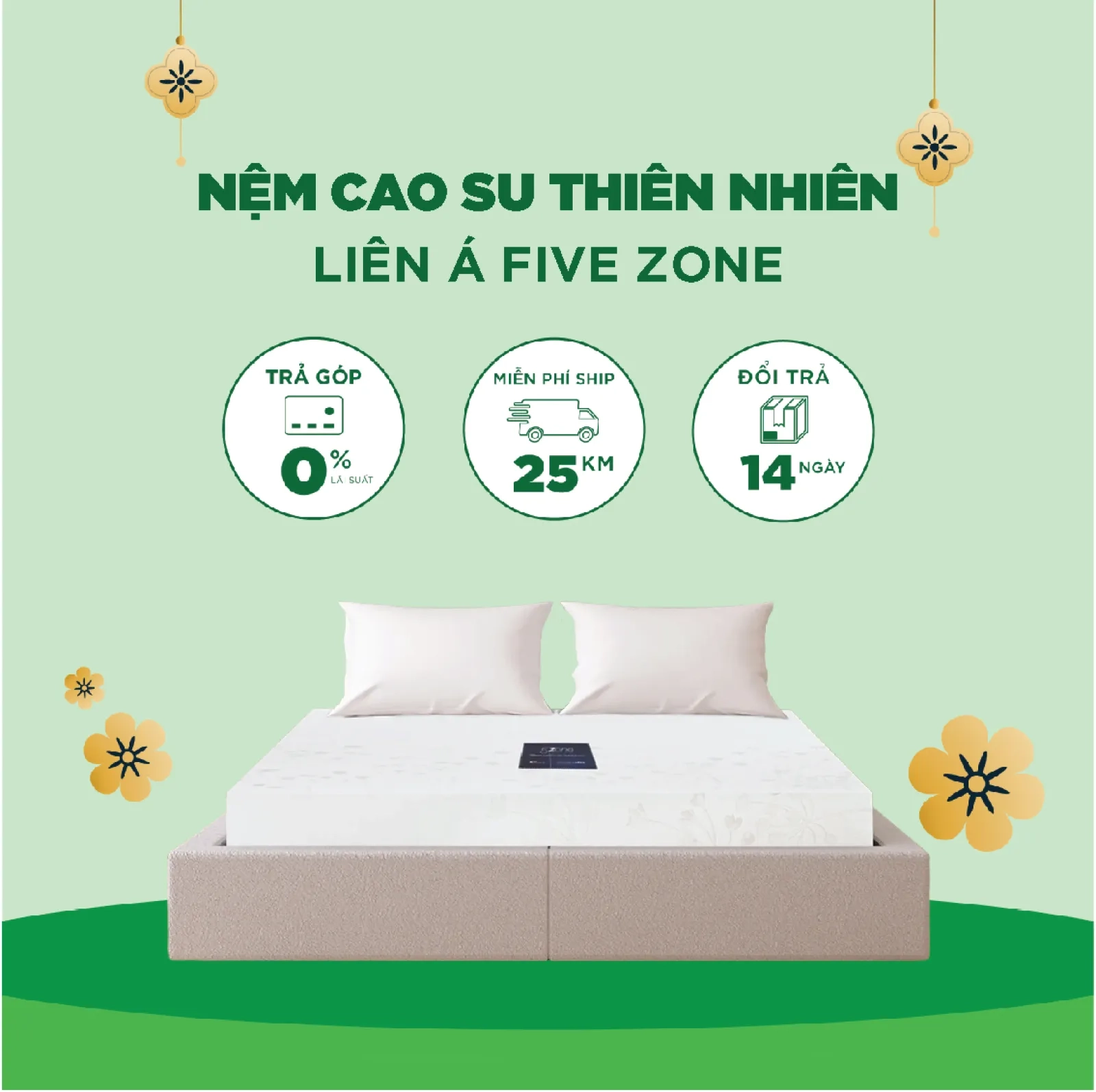 Ảnh sản phẩm Nệm Cao Su Thiên Nhiên Liên Á Five Zone