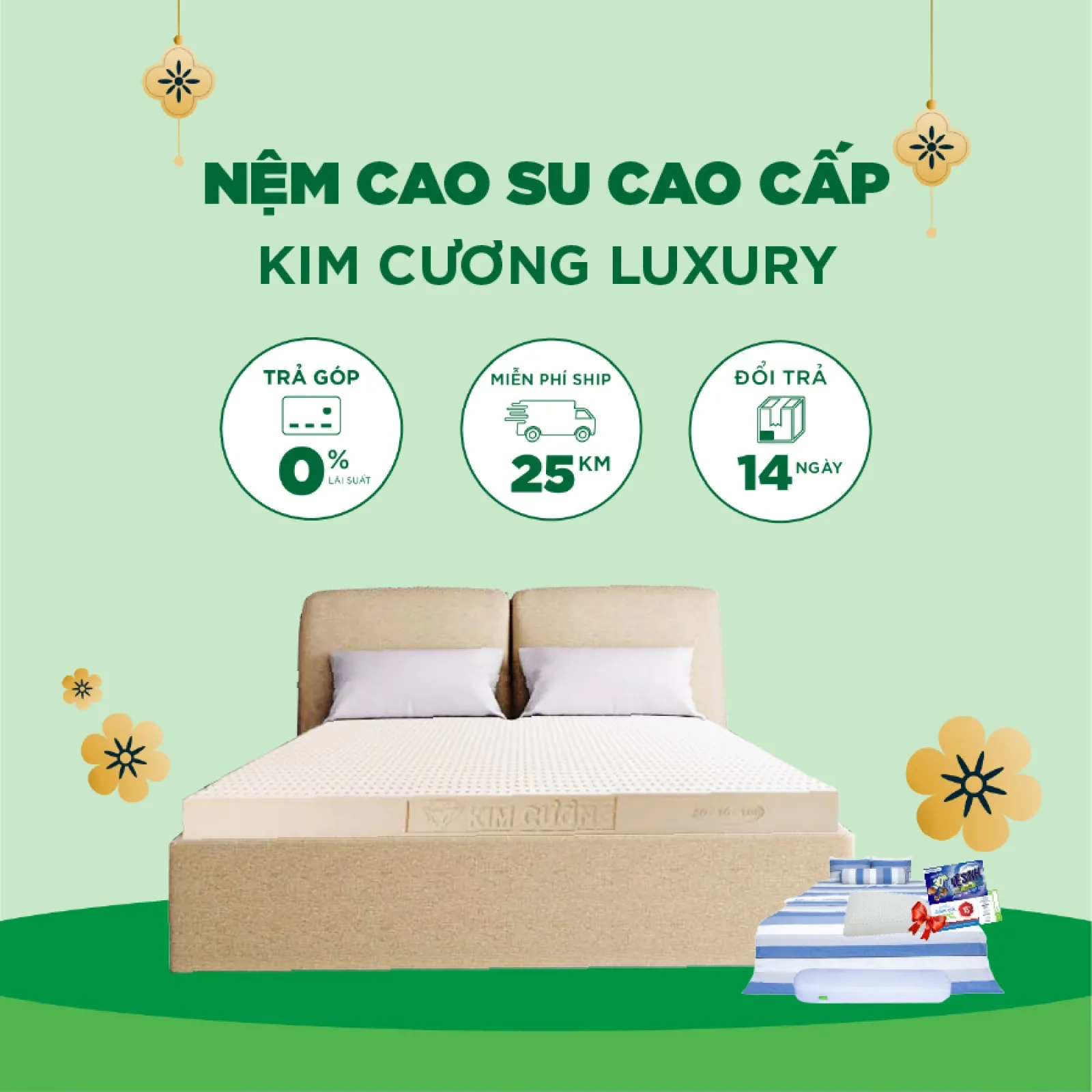 Ảnh sản phẩm Nệm Cao Su Thiên Nhiên Kim Cương Luxury