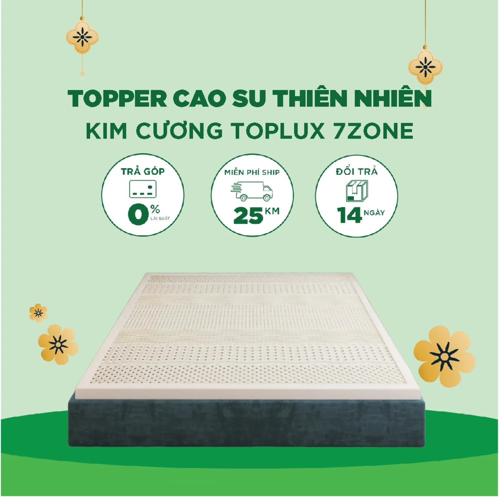 Ảnh sản phẩm Topper Cao Su Thiên Nhiên Kim Cương Toplux 7zone