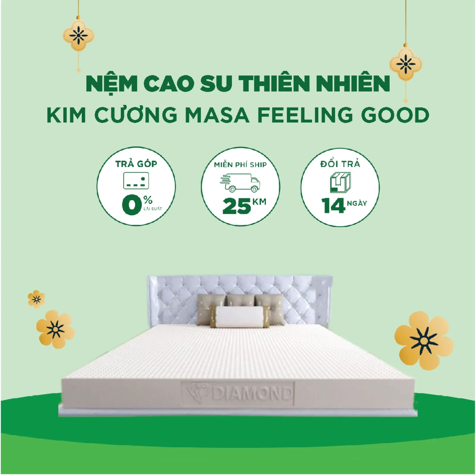 Ảnh sản phẩm Nệm Cao Su Thiên Nhiên Kim Cương Masa Feeling Good