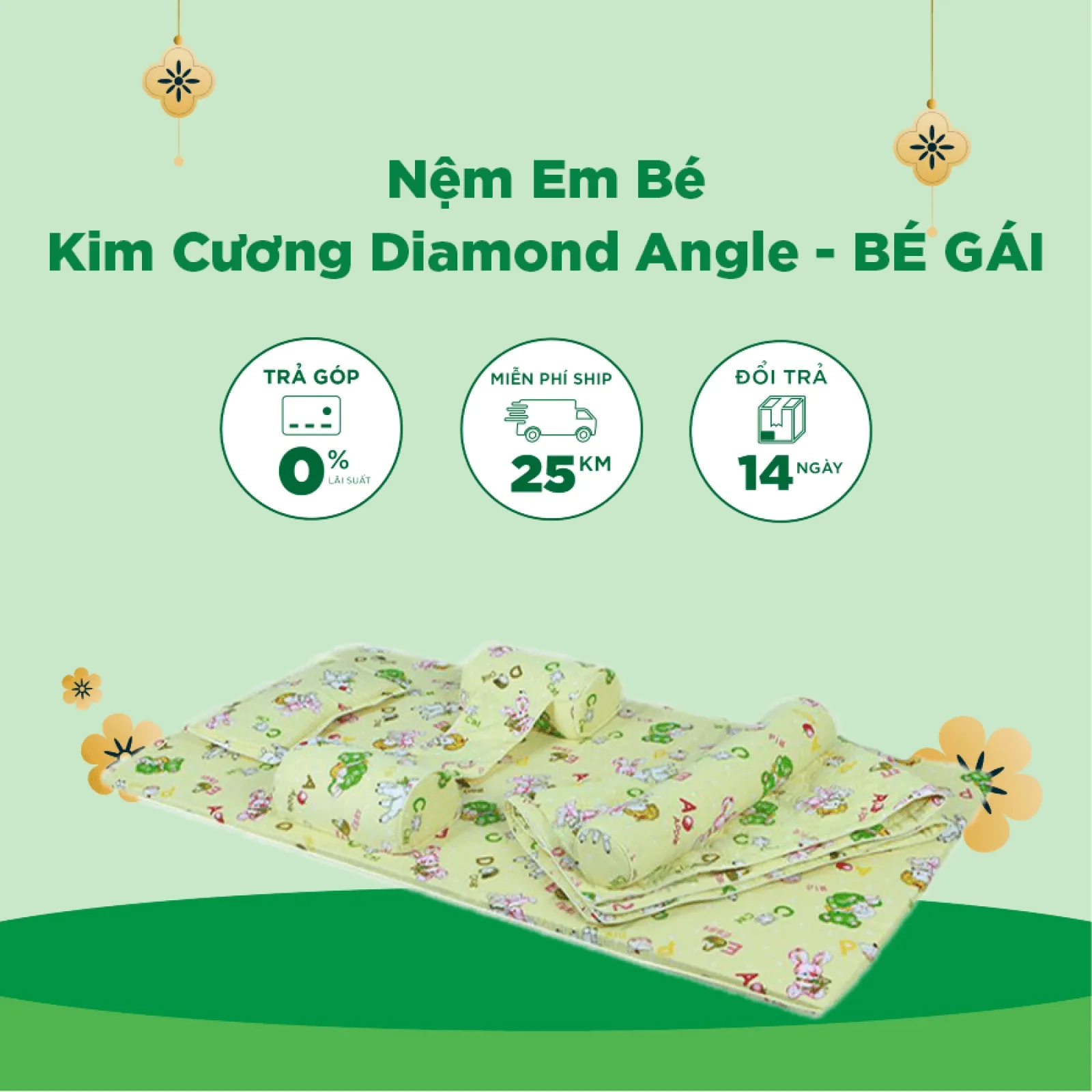 Ảnh sản phẩm Nệm Em Bé Kim Cương Diamond Angle - BÉ GÁI