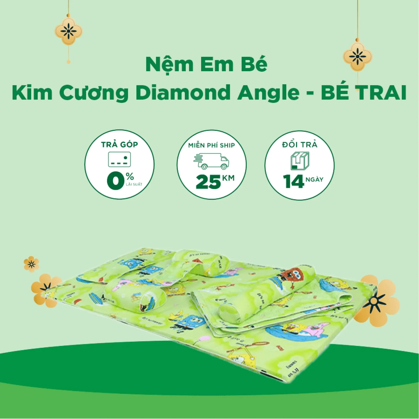 Ảnh sản phẩm Nệm Em Bé Kim Cương Diamond Angle - BÉ TRAI