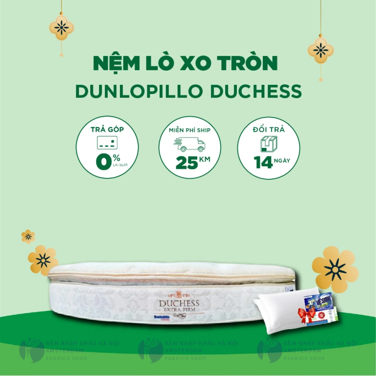 Ảnh sản phẩm Nệm Lò Xo Tròn Dunlopillo Duchess