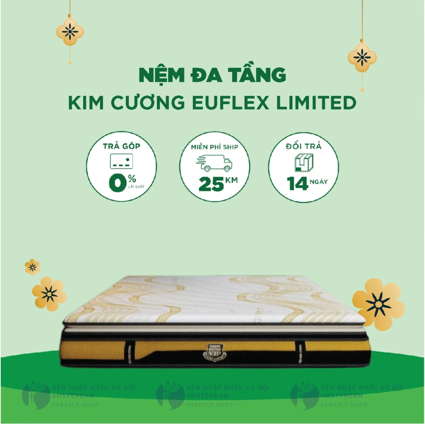 Ảnh sản phẩm Nệm Đa Tầng Kim Cương Euflex Limited